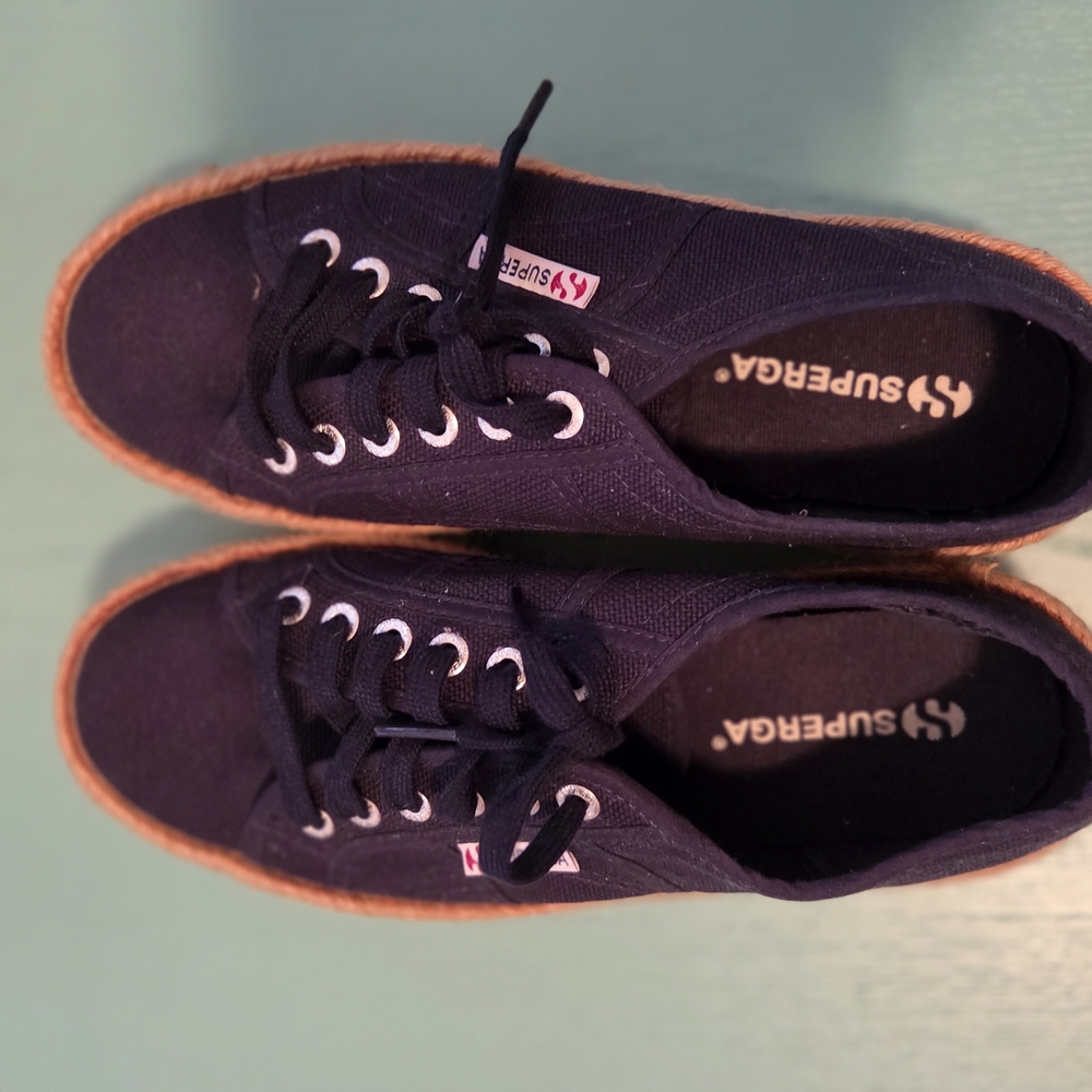 Superga Black Canvas Sneakers